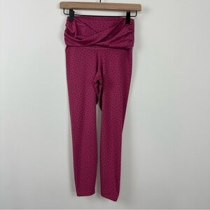 Nike Pink Polka Dot 7/8 Leggings Yoga Pants, S